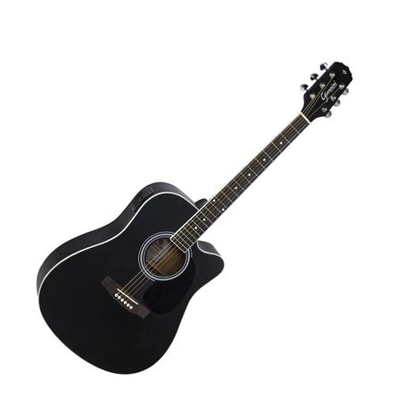Violão Eletroacústico Dreadnought Aço Satin Black Gdc-1Ceq Giannini Menor preço em Violão Eletroacústico Dreadnought Aço Satin Black Gdc-1Ceq Giannini