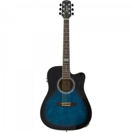 Violão Eletroacústico Dreadnought Folk Cutaway Aço GF-1D CEQ Dark Blue Burst GIANNINI é boa?