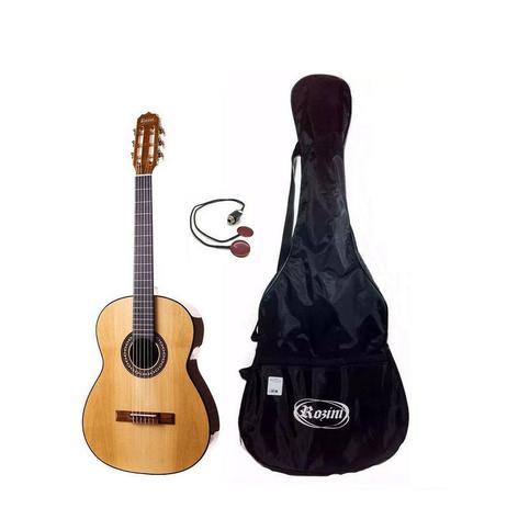 Violão Estudante Acústico Rozini RX201+ Captador de Contato e Capa Simples Menor preço em Violão Estudante Acústico Rozini RX201+ Captador de Contato e Capa Simples