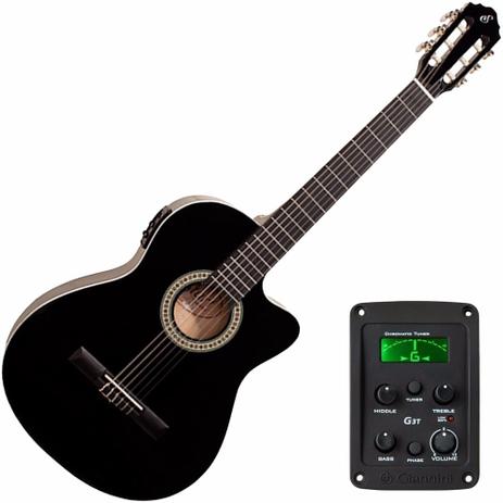 Violão flat giannini eletrico nylon preto nf-14 ceq bk Menor preço em Violão flat giannini eletrico nylon preto nf-14 ceq bk