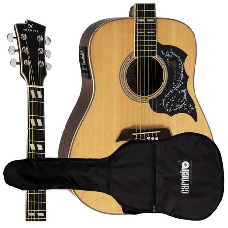 Violão Folk Michael Vm925 Dt Natural Fosco + Capa Menor preço em Violão Folk Michael Vm925 Dt Natural Fosco + Capa