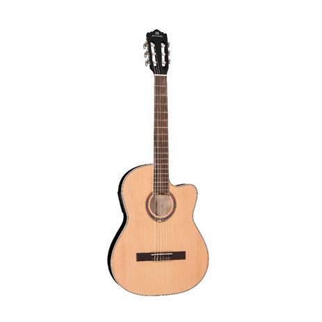 Violão Náilon Elétrico Michael Galaxy Clássico Flat VM225F ST Natural Satin - VL0218 Menor preço em Violão Náilon Elétrico Michael Galaxy Clássico Flat VM225F ST Natural Satin - VL0218