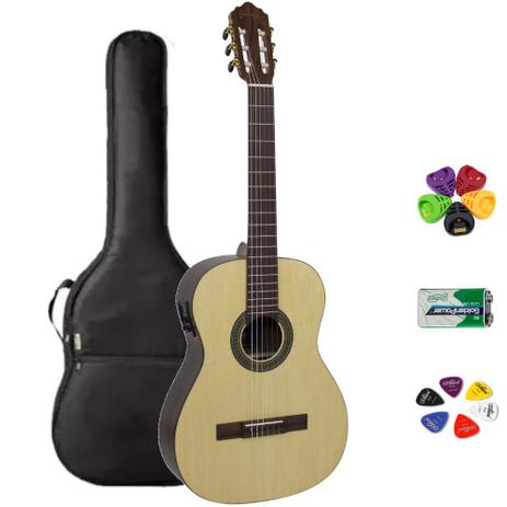 Violão Nylon Giannini Tampo Maciço NW1 Cedro EQ NS + KIT9I Menor preço em Violão Nylon Giannini Tampo Maciço NW1 Cedro EQ NS + KIT9I