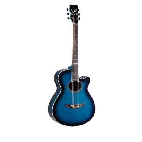 Violão Tagima America Dallas 6 Cordas Aço Folk Cutaway Elétrico Azul Transparente Menor preço em Violão Tagima America Dallas 6 Cordas Aço Folk Cutaway Elétrico Azul Transparente