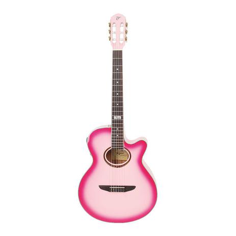 Violão Tagima America Vegas Rosa 6 Cordas Nylon Folk Cutaway Elétrico Menor preço em Violão Tagima America Vegas Rosa 6 Cordas Nylon Folk Cutaway Elétrico