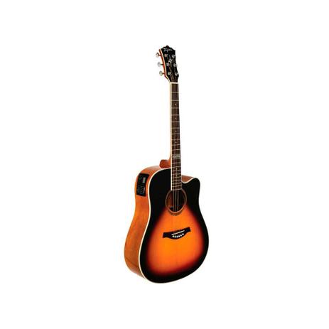 Violão Tagima Kansas Aço Folk Eletrico Com Afinador Sunburst Menor preço em Violão Tagima Kansas Aço Folk Eletrico Com Afinador Sunburst