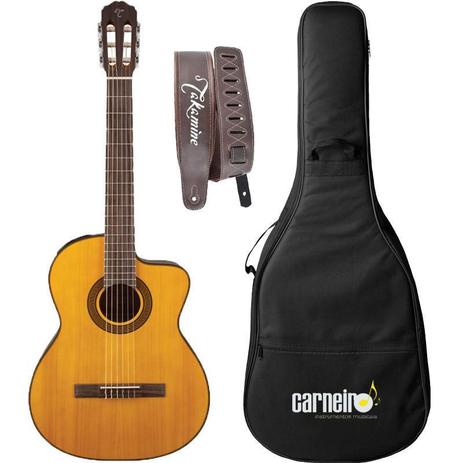 Violão Takamine GC3CE Nylon Elétrico + Capa Luxo + Correia Menor preço em Violão Takamine GC3CE Nylon Elétrico + Capa Luxo + Correia