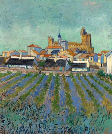 Vista de Saintes-Maries-de-la-Mer - Vincent van Gogh - Tela 50x60 Para Quadro - Santhatela é ruim? Vista de Saintes-Maries-de-la-Mer - Vincent van Gogh - Tela 50x60 Para Quadro - Santhatela é boa?