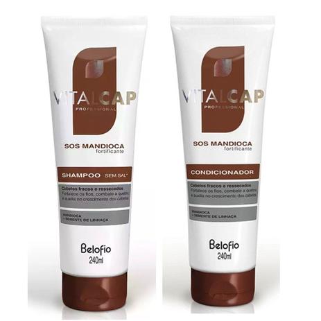Vital cap kit shampoo + condicionador s.o.s mandioca 240ml - Belofio Menor preço em Vital cap kit shampoo + condicionador s.o.s mandioca 240ml - Belofio