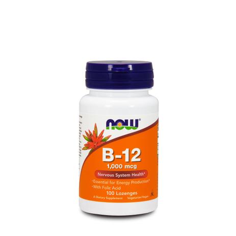 Vitamina B 12 1000mcg (100 pastilhas) Now Foods Menor preço em Vitamina B 12 1000mcg (100 pastilhas) Now Foods