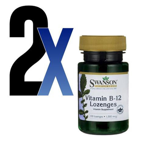 Vitamina B12 1000mcg Swanson 100 pastilhas 2un Menor preço em Vitamina B12 1000mcg Swanson 100 pastilhas 2un