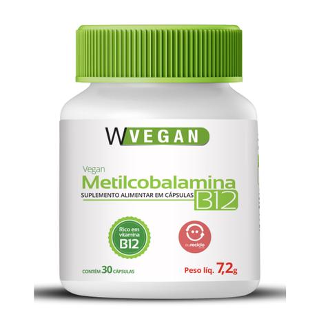 Vitamina B12 9,94mcg Metilcobalamina 30 capsulas - Wvegan Menor preço em Vitamina B12 9,94mcg Metilcobalamina 30 capsulas - Wvegan