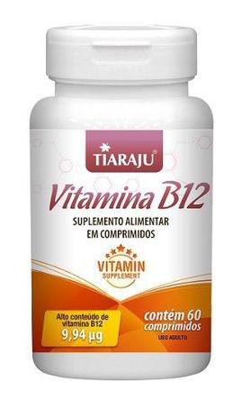 Vitamina B12 (9,94mcg) - Tiaraju - 60 comprimidos 250mg Menor preço em Vitamina B12 (9,94mcg) - Tiaraju - 60 comprimidos 250mg