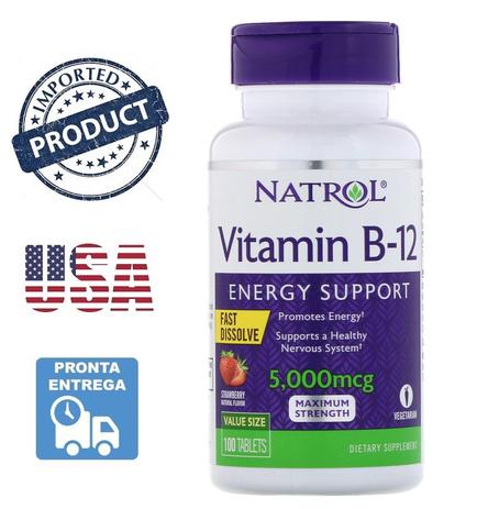 Vitamina B12 Sublingual Natrol 5.000 Mcg 100 Tablets Menor preço em Vitamina B12 Sublingual Natrol 5.000 Mcg 100 Tablets