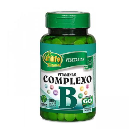 Vitamina Complexo B - Unilife - 60 Comprimidos de 500mg Menor preço em Vitamina Complexo B - Unilife - 60 Comprimidos de 500mg