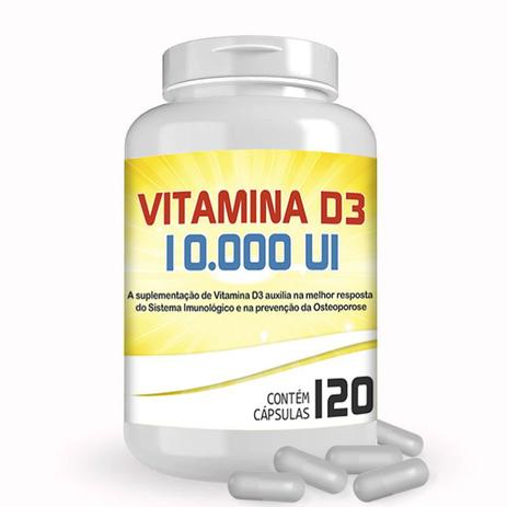 Vitamina D3 10.000 Ui com 120 Capsulas - EXTRA FORMULAS Menor preço em Vitamina D3 10.000 Ui com 120 Capsulas - EXTRA FORMULAS