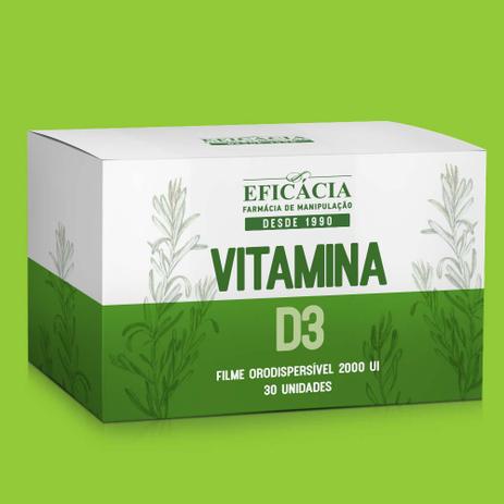 Vitamina D3 2000 UI - Filme orodispersível 30 unidades - Farmácia eficácia Menor preço em Vitamina D3 2000 UI - Filme orodispersível 30 unidades - Farmácia eficácia