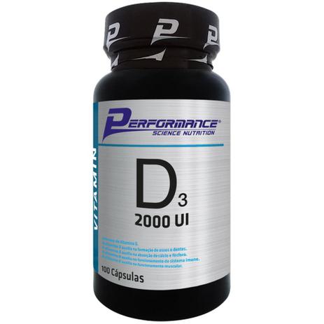 Vitamina D3 2000UI 100 cápsulas Performance Nutrition Menor preço em Vitamina D3 2000UI 100 cápsulas Performance Nutrition