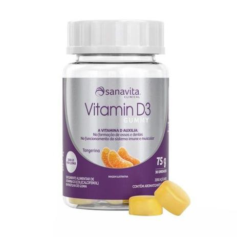 Vitamina D3 Gummy - 30 Unidades - Sanavita Menor preço em Vitamina D3 Gummy - 30 Unidades - Sanavita