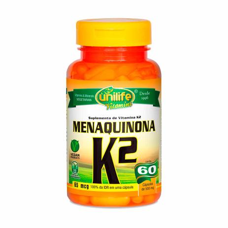 Vitamina K2 Menaquinona - Unilife - 60 Cápsulas de 500mg Menor preço em Vitamina K2 Menaquinona - Unilife - 60 Cápsulas de 500mg