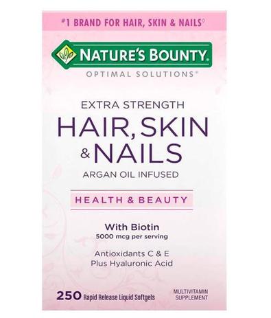 Vitamina Para Cabelo Pele E Unha Hair Skin And Nails Natures Bounty 250 Capsulas Nature S Bounty Nutricosmeticos Magazine Luiza