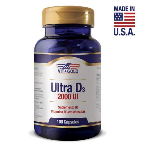 Vitamina Ultra D3 2.000 Ui Vitgold 100 cápsulas Menor preço em Vitamina Ultra D3 2.000 Ui Vitgold 100 cápsulas