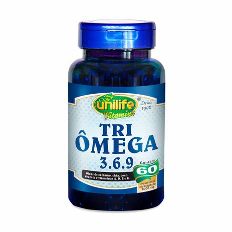 Vitaminas Tri Ômega 3 6 9 - Unilife - 60 Cápsulas de 1000mg Menor preço em Vitaminas Tri Ômega 3 6 9 - Unilife - 60 Cápsulas de 1000mg