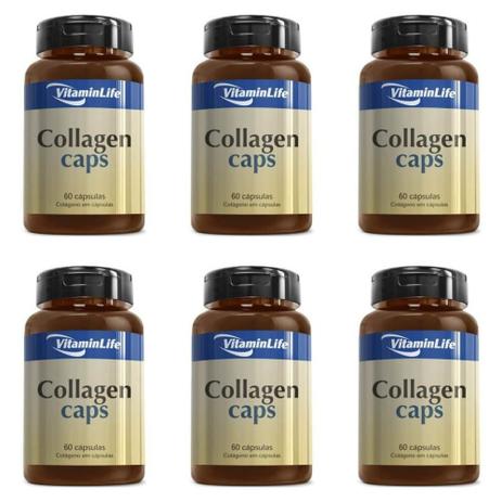 Vitaminlife Collagen Capsulas C/60 Capsulas 400mg (Kit C/06) Menor preço em Vitaminlife Collagen Capsulas C/60 Capsulas 400mg (Kit C/06)