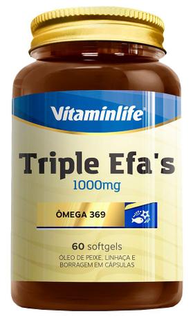 Vitaminlife triple efas 60 caps Menor preço em Vitaminlife triple efas 60 caps