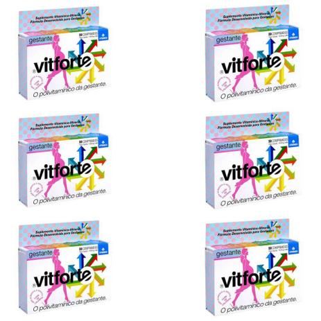 Vitforte Gestante Suplemento Vitamínico C/30 (Kit C/06) Menor preço em Vitforte Gestante Suplemento Vitamínico C/30 (Kit C/06)