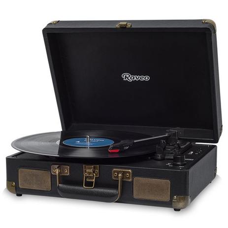 Vitrola Maleta Sonetto Raveo Toca Discos Preta - Vinil, USB e Bluetooth Menor preço em Vitrola Maleta Sonetto Raveo Toca Discos Preta - Vinil, USB e Bluetooth