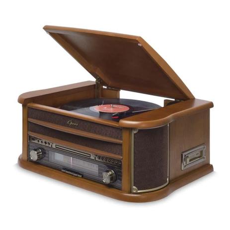 Vitrola Raveo Opera Lp/Usb/Bt/K7/Cd/Fm Menor preço em Vitrola Raveo Opera Lp/Usb/Bt/K7/Cd/Fm