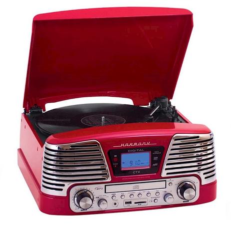 Vitrola Retrô Harmony - Toca-discos, CD, Bluetooth, USB, SD e Rádio FM - Raveo Menor preço em Vitrola Retrô Harmony - Toca-discos, CD, Bluetooth, USB, SD e Rádio FM - Raveo