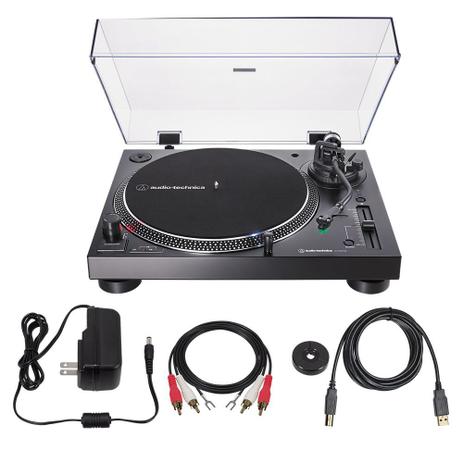 Vitrola Toca Discos Bluetooth Bivolt Analógico e Digital (USB) Audio-Technica Acionamento Direto - AT-LP120XBT-USB Menor preço em Vitrola Toca Discos Bluetooth Bivolt Analógico e Digital (USB) Audio-Technica Acionamento Direto - AT-LP120XBT-USB