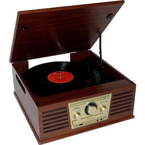 Vitrola Toca Discos CTX Sonata USB Madeira Menor preço em Vitrola Toca Discos CTX Sonata USB Madeira