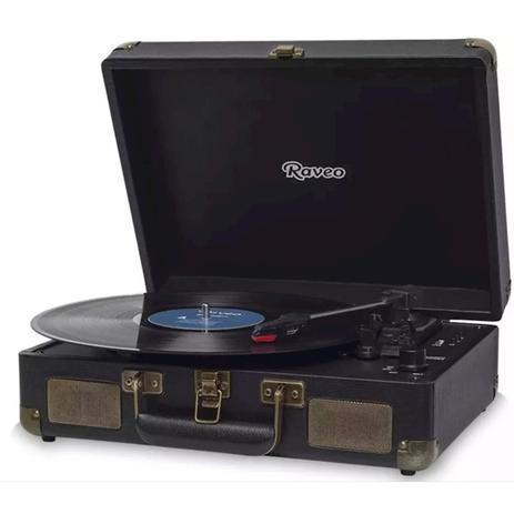 Vitrola Toca Discos Sonetto Maleta - Bluetooth, USB, Converte Vinil p/ MP3 - Raveo Menor preço em Vitrola Toca Discos Sonetto Maleta - Bluetooth, USB, Converte Vinil p/ MP3 - Raveo