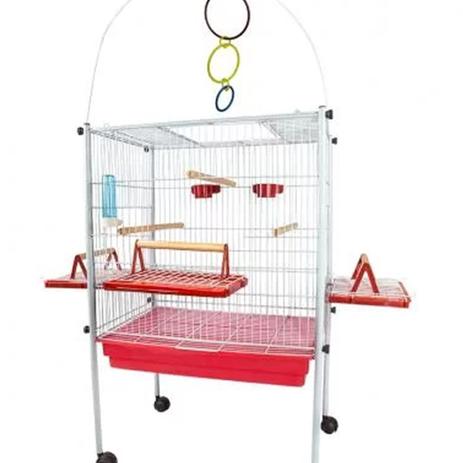 Viveiro Para Calopsita Papagaio Periquito Triplex - Vermelho - Jelplast Menor preço em Viveiro Para Calopsita Papagaio Periquito Triplex - Vermelho - Jelplast