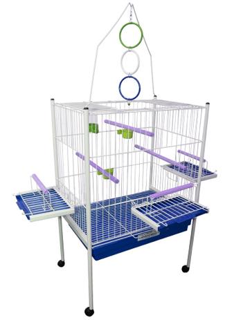 Viveiro Triplex Explendor Para Papagaio, Calopsita, Pássaros Mansos Cor Azul - Contrerapet Menor preço em Viveiro Triplex Explendor Para Papagaio, Calopsita, Pássaros Mansos Cor Azul - Contrerapet