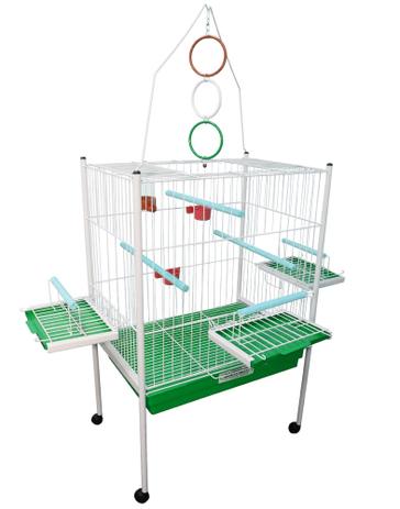 Viveiro Triplex Explendor Para Papagaio, Calopsita, Pássaros Mansos Cor Verde - Contrerapet Menor preço em Viveiro Triplex Explendor Para Papagaio, Calopsita, Pássaros Mansos Cor Verde - Contrerapet