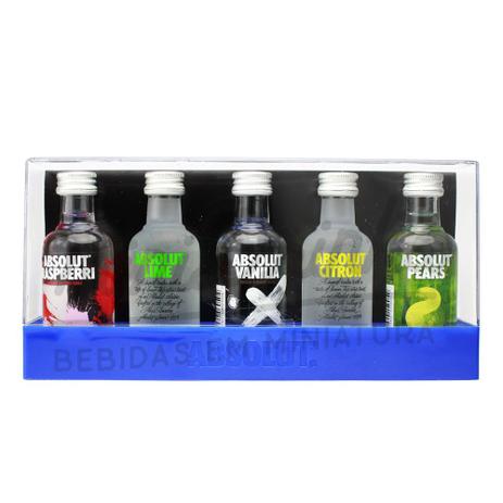 Vodka Absolut Kit 5 X 50ml (Nova Embalagem) Menor preço em Vodka Absolut Kit 5 X 50ml (Nova Embalagem)