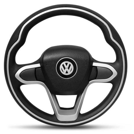 Volante BMW Gol Parati Saveiro G2 G3 G4 Preto e Prata com Cubo Embutido e Acionador de Buzina - Cvd é boa?