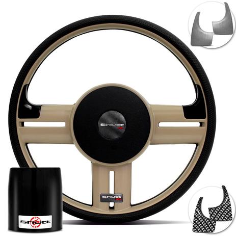Volante Esportivo Escort Logus Rallye Super Surf Bege Apliques Prata Escovado e Carbon Cubo Shutt RS Menor preço em Volante Esportivo Escort Logus Rallye Super Surf Bege Apliques Prata Escovado e Carbon Cubo Shutt RS