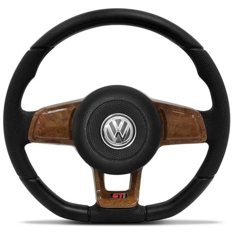 Volante Esportivo Golf GTI MK7 Base RetaGol Parati Saveiro Fox Santana 1991 a 2013 Marrom com Cubo - Cvd Menor preço em Volante Esportivo Golf GTI MK7 Base RetaGol Parati Saveiro Fox Santana 1991 a 2013 Marrom com Cubo - Cvd