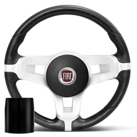Volante Esportivo Jetta Alemão Preto Branco Cubo Uno Tempra Elba Fiorino 91 a 01 - Prime Menor preço em Volante Esportivo Jetta Alemão Preto Branco Cubo Uno Tempra Elba Fiorino 91 a 01 - Prime