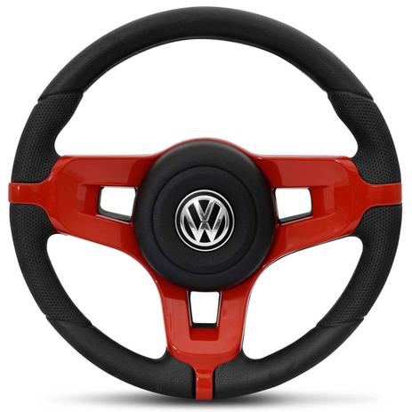 Volante Esportivo Jetta Alemão Preto e Vermelho Gol Celta Astra com Acionador de Buzina Sem Cubo - Cvd Menor preço em Volante Esportivo Jetta Alemão Preto e Vermelho Gol Celta Astra com Acionador de Buzina Sem Cubo - Cvd