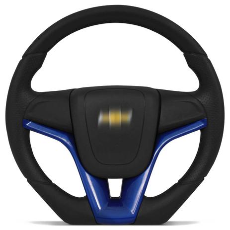Volante Esportivo Modelo Base Reta Cruze Azul Corsa Celta Monza Prisma e Outros GM com Cubo Embutido - Cvd Menor preço em Volante Esportivo Modelo Base Reta Cruze Azul Corsa Celta Monza Prisma e Outros GM com Cubo Embutido - Cvd