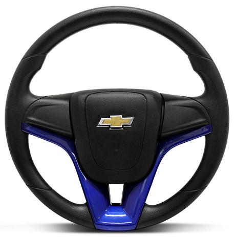 Volante Esportivo Modelo Cruze + Acionador de Buzina + Cubo Azul Agile Montana Astra Vectra 93 a 13 - Cvd Menor preço em Volante Esportivo Modelo Cruze + Acionador de Buzina + Cubo Azul Agile Montana Astra Vectra 93 a 13 - Cvd