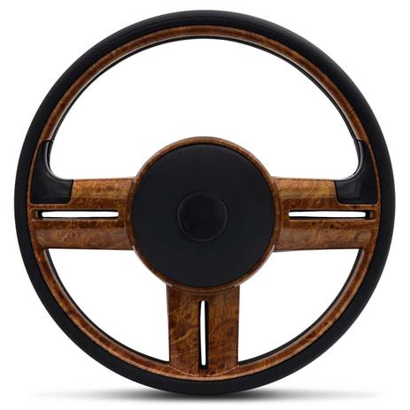 Volante Esportivo Rallye Super Surf Slim Preto e Marrom Madeira com Acionador de Buzina sem Cubo - Cvd Menor preço em Volante Esportivo Rallye Super Surf Slim Preto e Marrom Madeira com Acionador de Buzina sem Cubo - Cvd