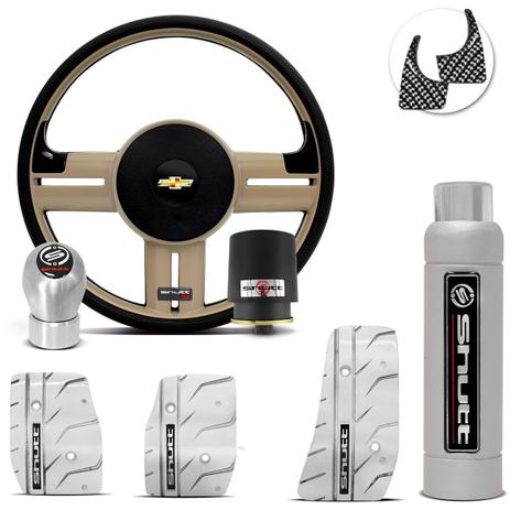 Volante Esportivo Shutt Bege Cubo Corsa Vectra Montana 99 a 12 + Pedaleira Manopla Freio mão Prata é boa?