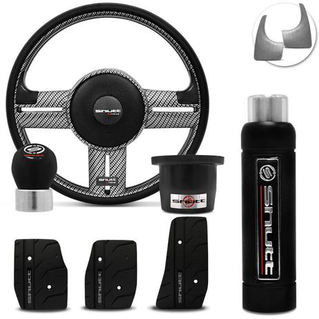 Volante Esportivo Shutt Carbon Escort Logus 1993 a 1998 + Pedaleira Manopla Cambio Freio Mão Preta Menor preço em Volante Esportivo Shutt Carbon Escort Logus 1993 a 1998 + Pedaleira Manopla Cambio Freio Mão Preta